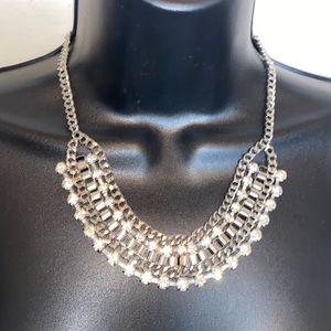 Silver-tone and Cubic Z necklace